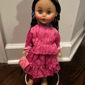 Eulalia Colecciones Mexican Doll | Pink Doll with Braided Hair
